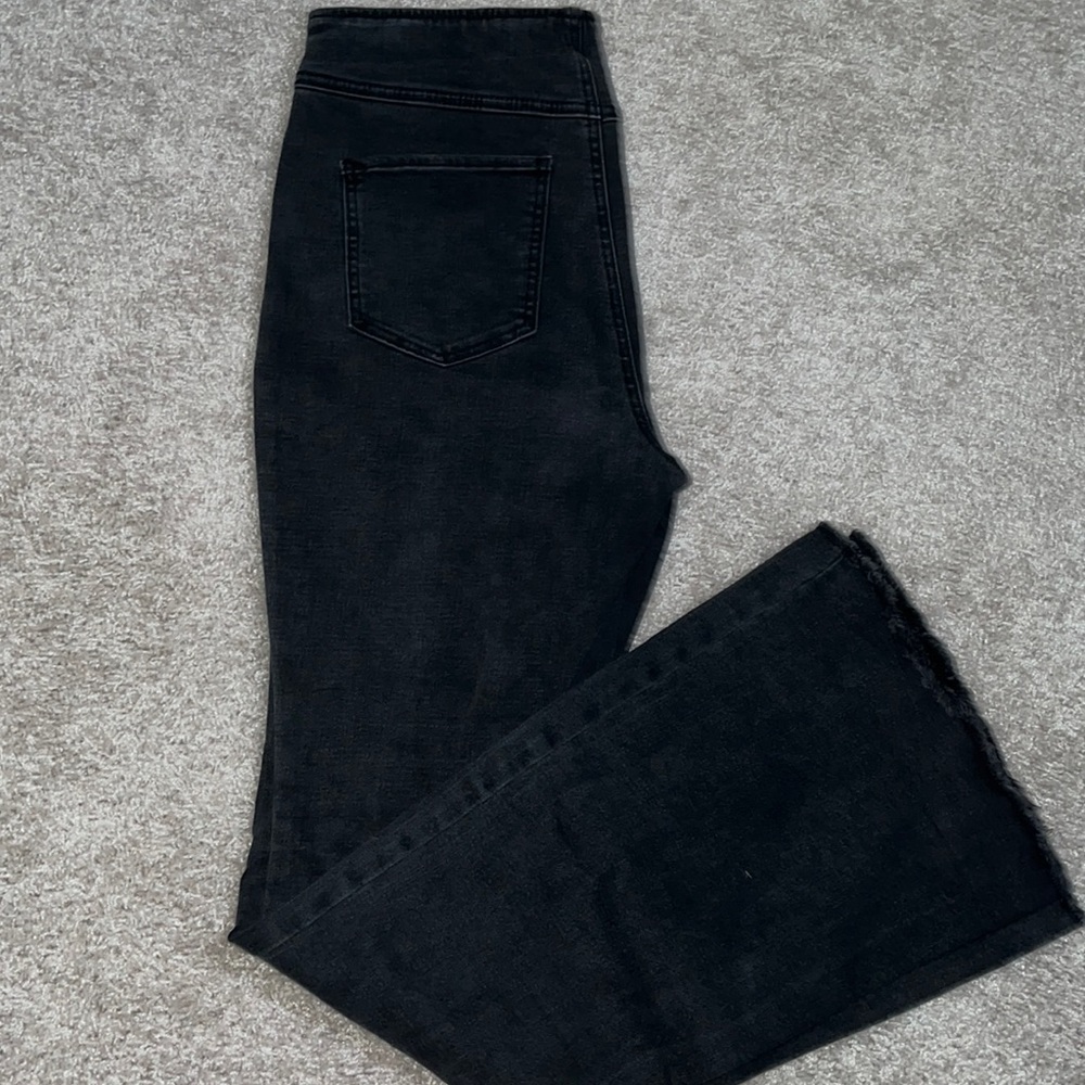 Black Denim Flared Jeans